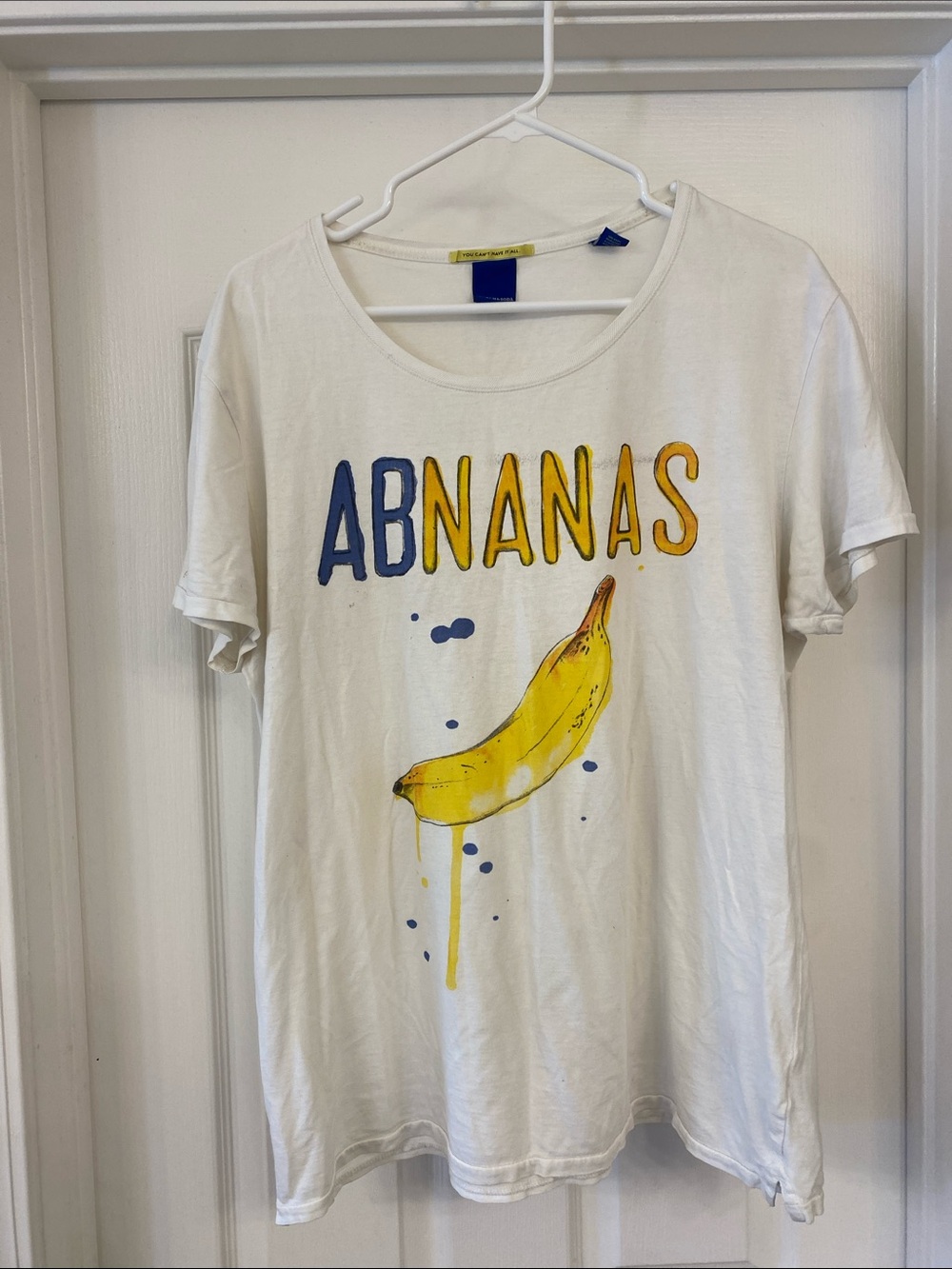 Scotch & Soda White Tee with Blue Brand Tag